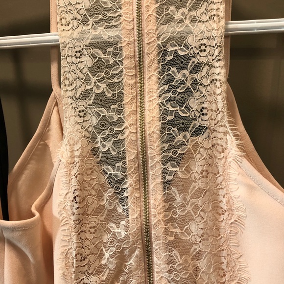 Light/pale pink lace back Romper - Picture 3 of 4